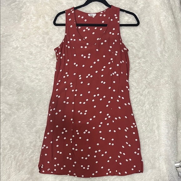 Yerse Red Polka Dot Mini Dress XS - Picture 1 of 6